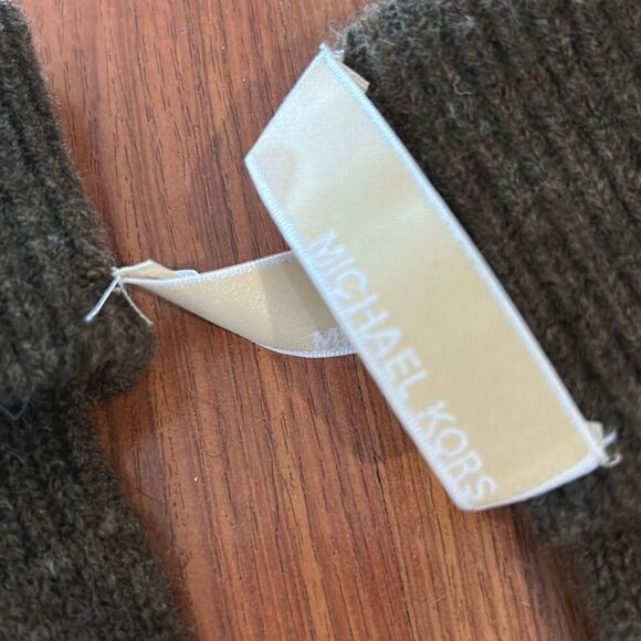 Michael Kors olive brown long cashmere gloves winter - Picture 2 of 4